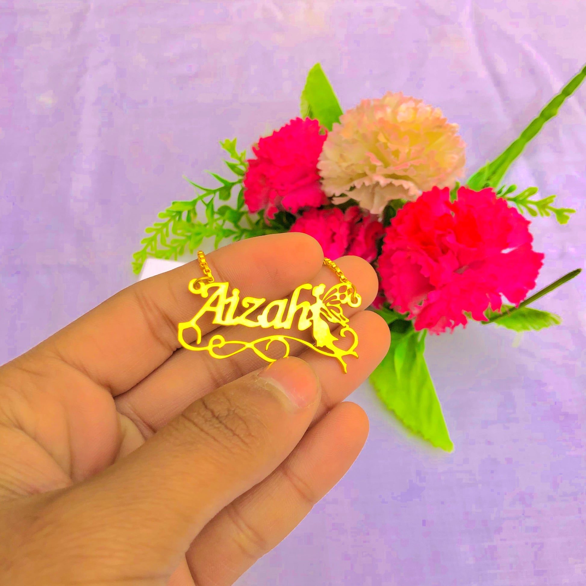 Customize Name Necklace With Fairy - Creative Collection