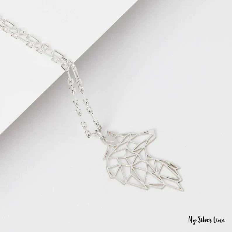 Origami Wolf Necklace - Creative Collection